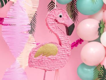 Zugband Pinata Flamingo